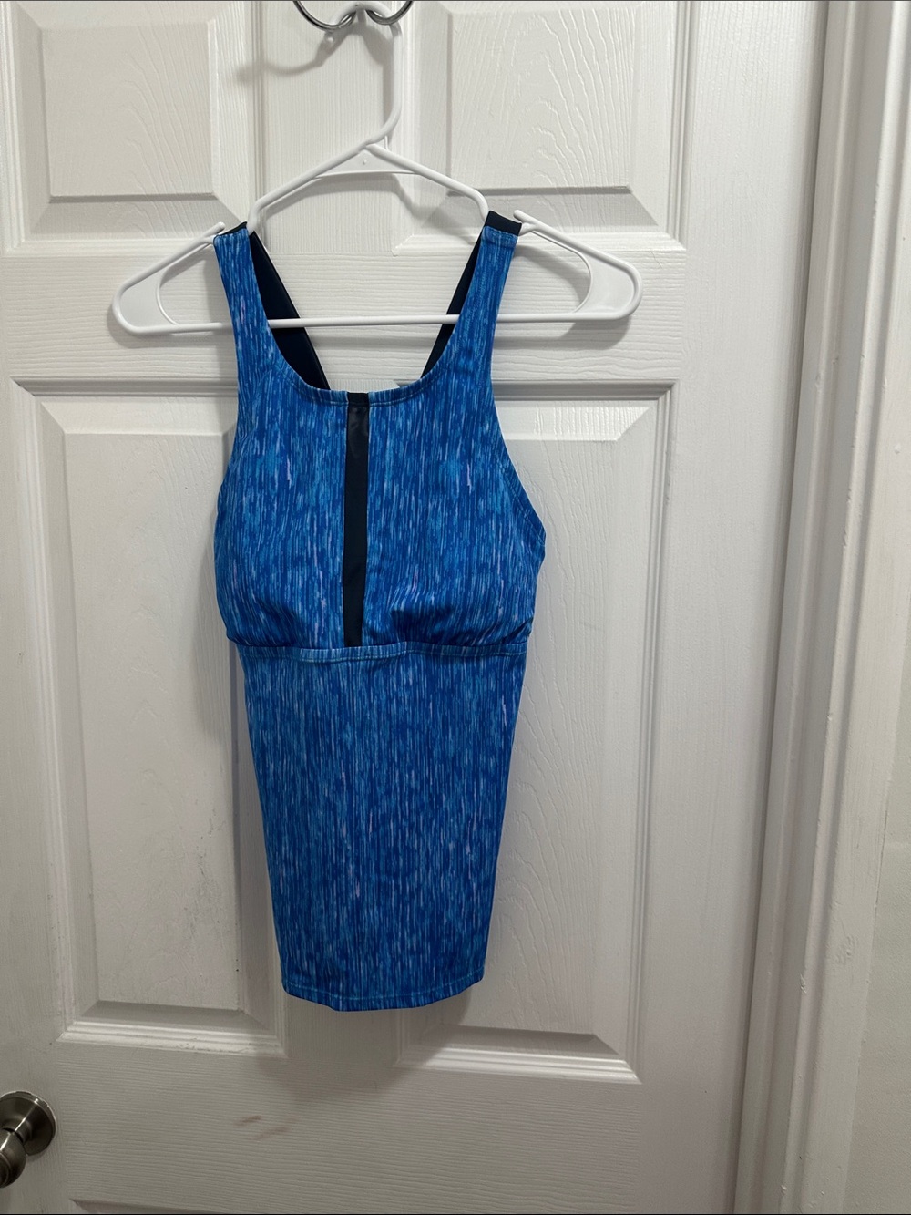 Nike Blue Front-Zip Athletic Bodysuit